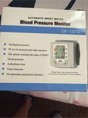 Automatic Wrist Blood Pressure Monitor w/Oxygen Sensor or without oxygen sensor